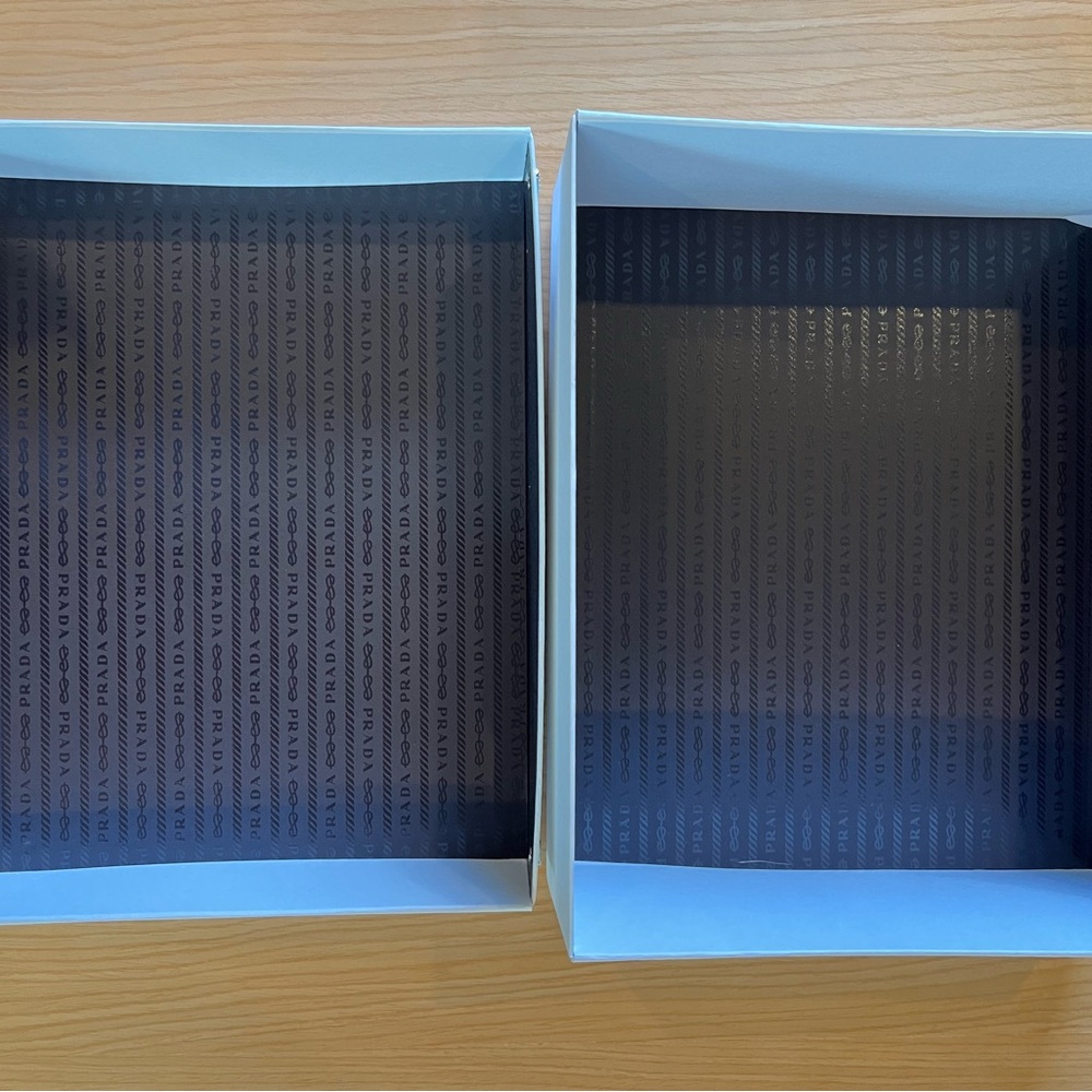 Authentic Prada Milano White Shoe Box w/ Ribbon & Plaque – 12.5” x 10.5” x 4.5” - Picture 5 of 9
